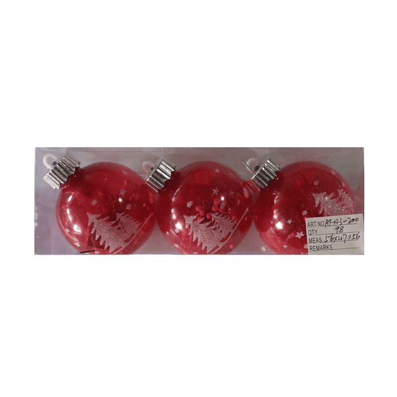 Set di palline di Natale - 8cm - 3pz - 232006