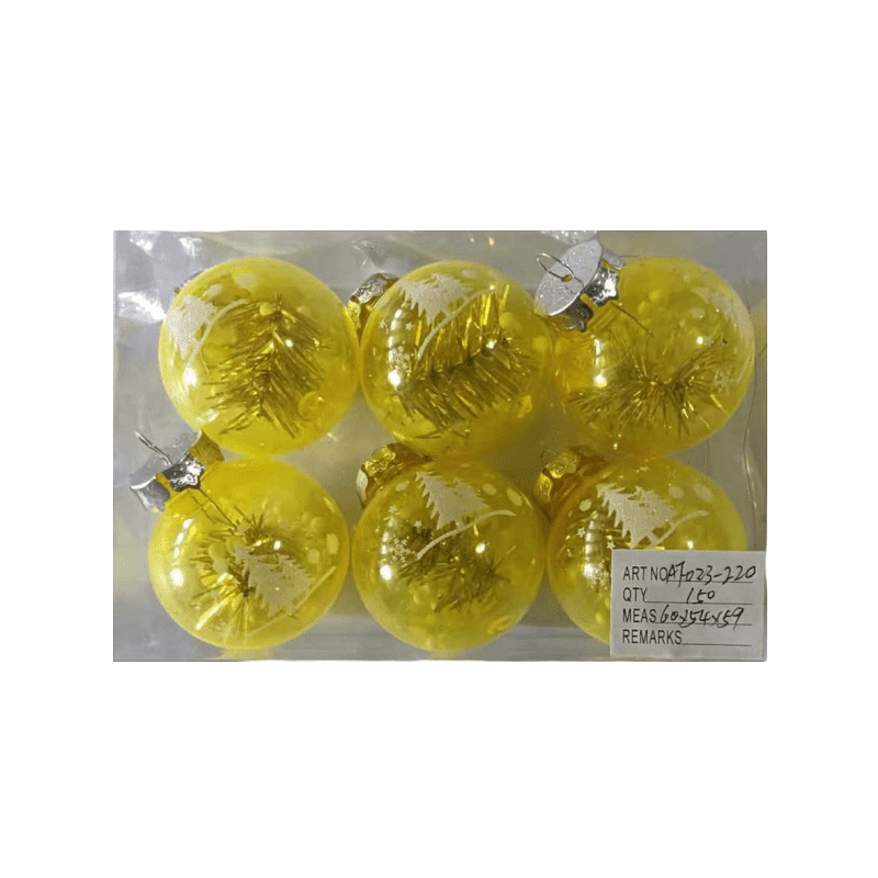 Σετ Χριστουγεννιάτικες μπάλες - 6cm - 6pcs - 232204