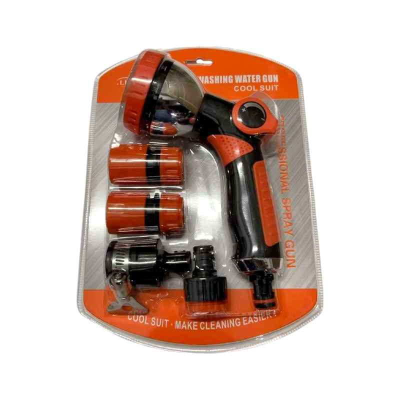 Σετ πιστόλι και ταχυσύνδεσμοι για λάστιχο ποτίσματος - 5pcs - 291422