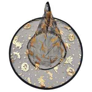 Καπέλο Μάγισσας Μαύρο (διάφανο) Ύφασμα 38x34cm Carnavalista 231661