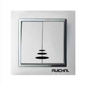 Διακόπτης τοίχου χωνευτός με λυχνία - Διπλός ενιαίου ελέγχου - RC3603 - 360302