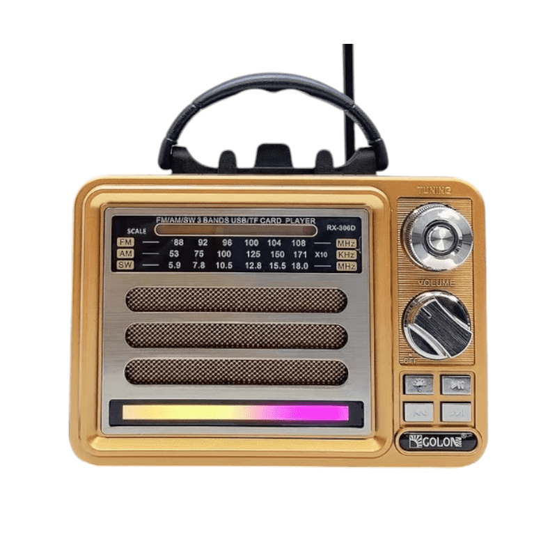 Radio retrò ricaricabile - RX-306D - 370045 - Oro