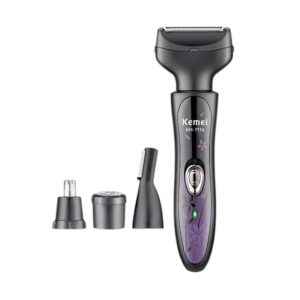 Ξυριστική μηχανή προσώπου-σώματος - 4 in 1 - KM-7114 - Kemei - Black