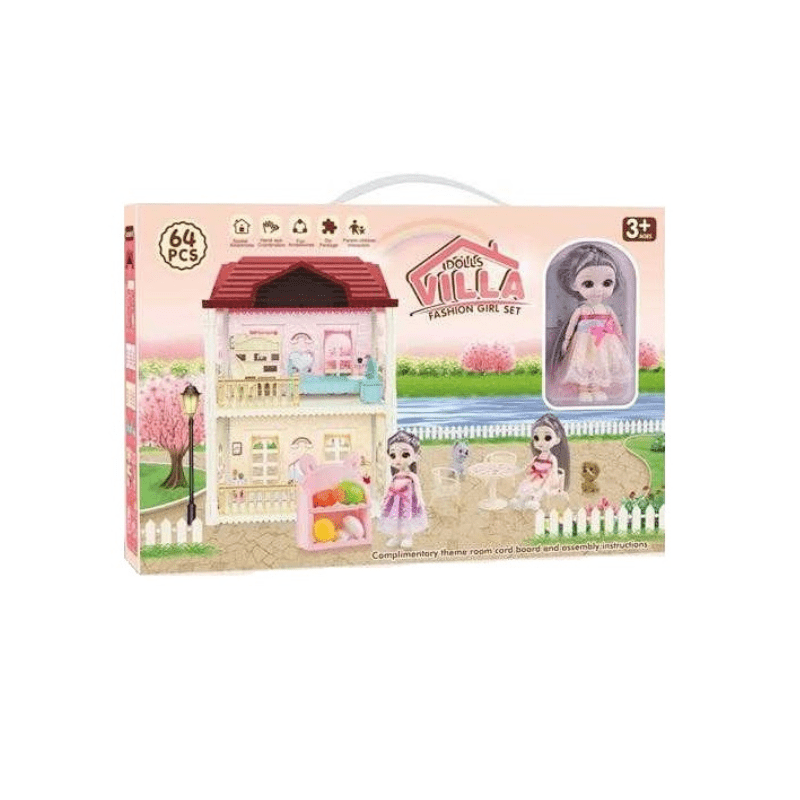 Casa delle bambole con accessori - 6101-5 - 100443
