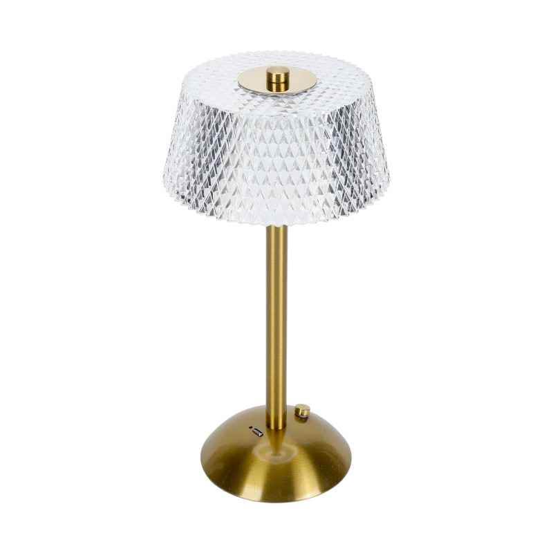 Επαναφορτιζόμενο επιτραπέζιο φωτιστικό LED - 43-5 - 430163 - Gold