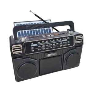 Επαναφορτιζόμενο ραδιόφωνο με ηλιακό πάνελ - PX-730BTS - 457309 - Black