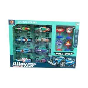 Σετ μεταλλικά αυτοκινητάκια με αξεσουάρ - 9712-8 - 502199