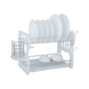 Scolapiatti a due piani - WL-232 - 40cm - 521315 - Bianco