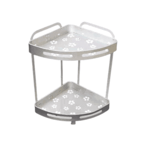 Metal two-tier corner bathroom shelf - CW1001B2-2 - 521478 - Silver