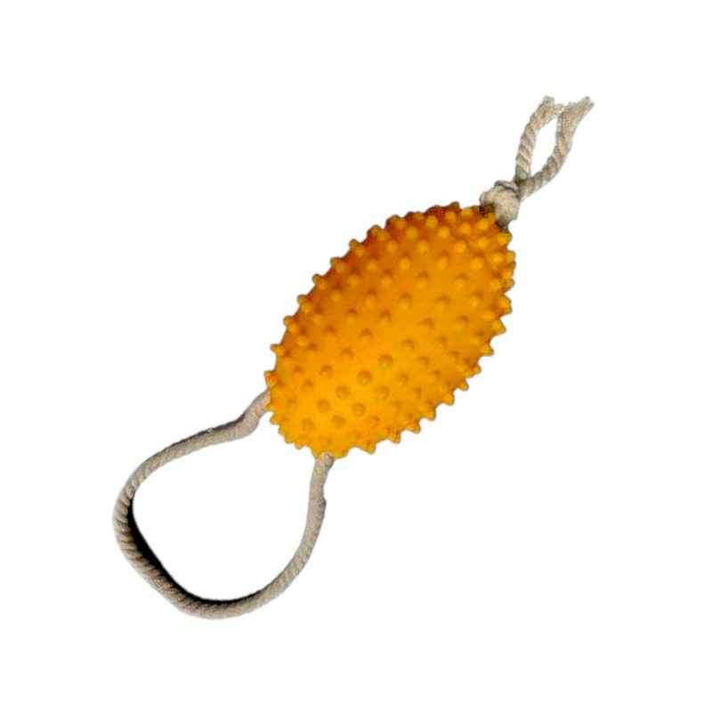 Gioco per cane palla in lattice con corda - 35x11.5cm - 550390