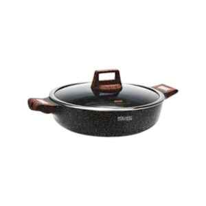 Ρηχή κατσαρόλα αντικολλητική με καπάκι - 2.7L - CA005-BS24-Black - DSP - 563950