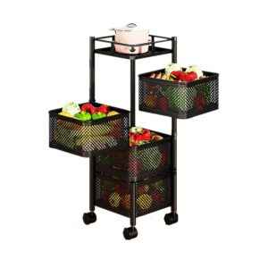 4-Tier Kitchen Food Rolling Shelf - 1024-4 - 522084