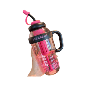 Borraccia portatile in plastica con cannuccia - 1300ml - RTS16 - 590166 - Fucsia