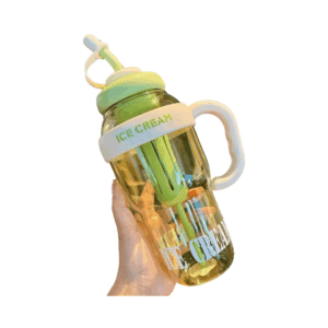 Borraccia portatile in plastica con cannuccia - 1300ml - RTS16 - 590166 - Verde
