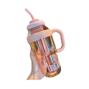 Borraccia portatile in plastica con cannuccia - 1300ml - RTS16 - 590166 - Rosa