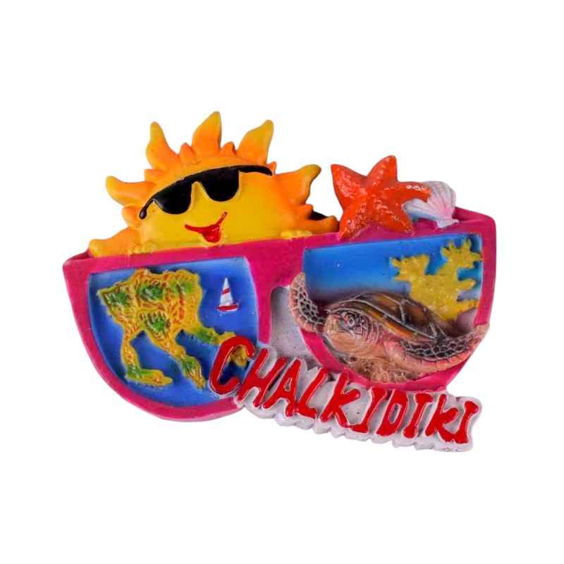 Tουριστικό μαγνητάκι Souvenir – Σετ 12pcs - Resin Magnet - Chalkidiki - 678079