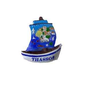Tουριστικό μαγνητάκι Souvenir – Σετ 12pcs - Resin Magnet - Thassos - 678132