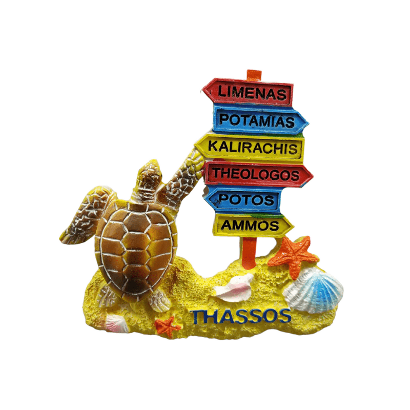 Magnet turistico Souvenir – Set 12 pezzi - Magneti in resina - Thassos - 678168