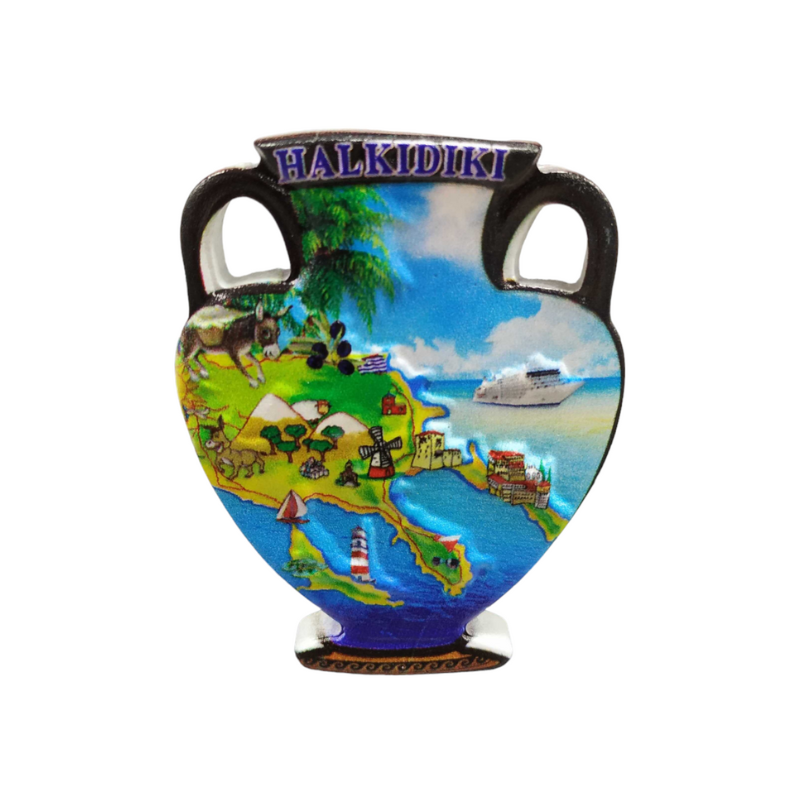 Magnet turistico Souvenir – Set 12 pezzi - Magneti in resina - Calcidica - 678307