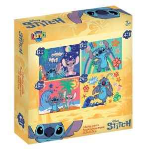 Παζλ 4 σε 1 12/15/20/24 τεμ Stitch 28x27x6cm Stitch