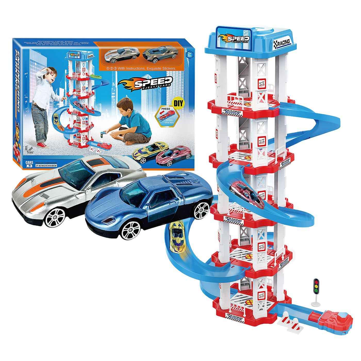 Σετ Πάρκινγκ με 2 Αυτοκινητάκια 32x24x7cm ToyMarkt 913661