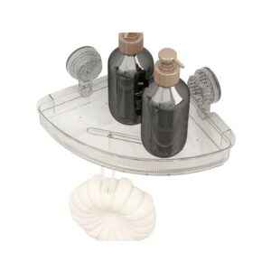 Επιτοίχιο γωνιακό ράφι μπάνιου πλαστικό - 4105 - 718561