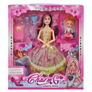 Κούκλα 29cm & Κουκλάκι σε Κούνια, με Αξεσουάρ 30x32x5cm ToyMarkt 922118