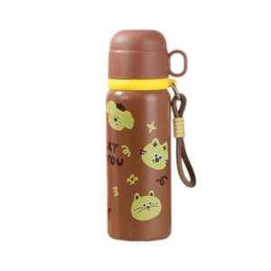 Παιδικό παγούρι-θερμός με κούπα - 500ml - 722368 - Brown