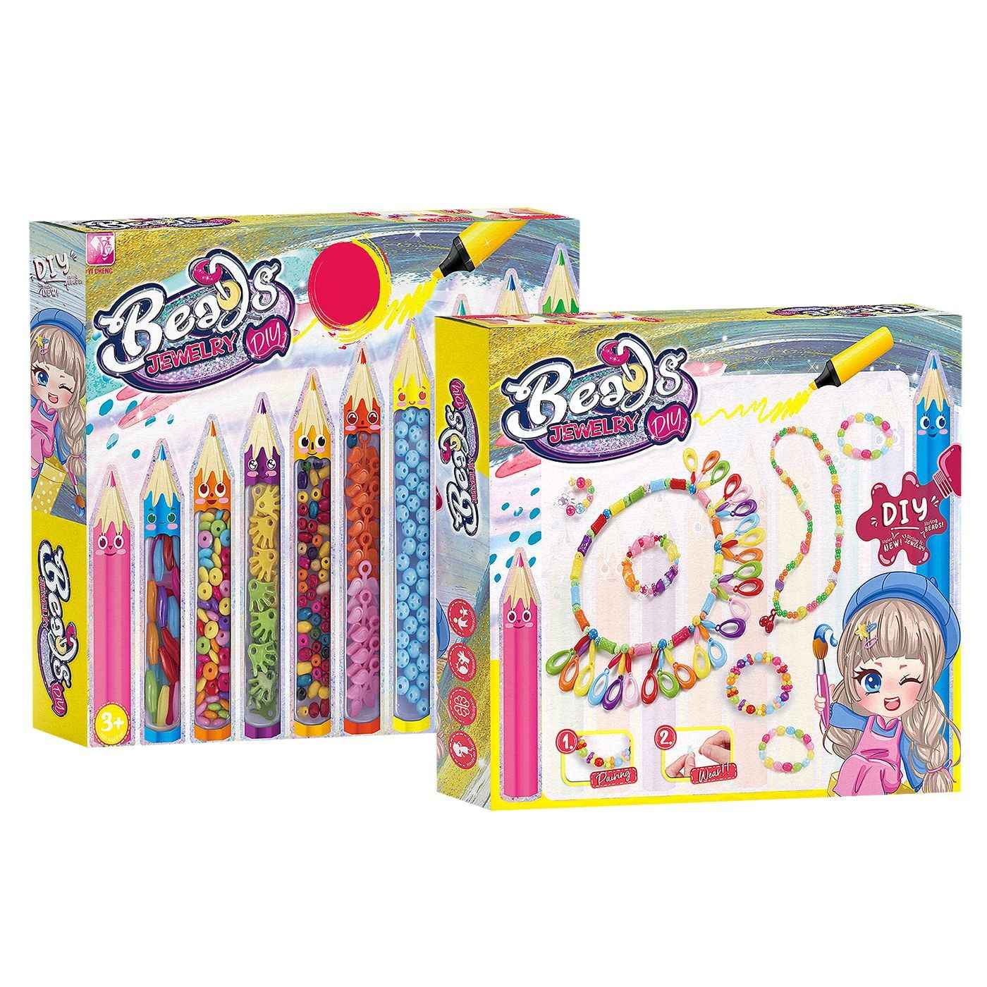 Σετ Χάντρες σε Θήκες-Μολύβια 23x27x3cm ToyMarkt 971347