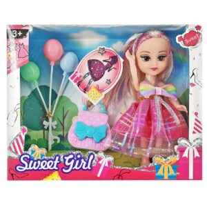 Κούκλα 15cm Μπαλόνια & Αξεσουάρ 20x15x5cm ToyMarkt 98264