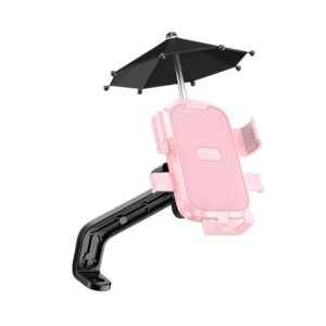 Βάση στήριξης smartphone ποδηλάτου/μοτοσυκλέτας με σκίαστρο - YC-M2S - 811900 - Pink