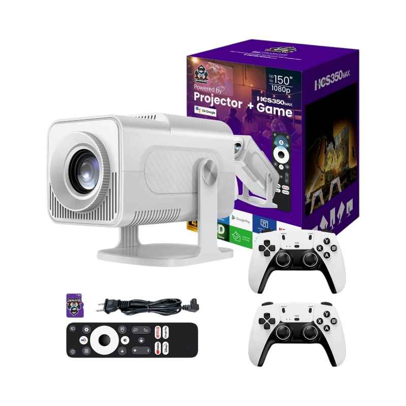 Κονσόλα παιχνιδιών & multimedia με προτζέκτορα και 2 χειριστήρια - HCS-350 MAX - 812921