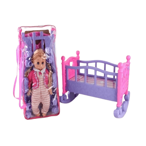 Lettino per bambini con bambola - IC889-168 - 841608