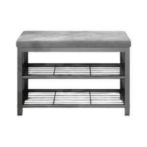 Ραφιέρα παπουτσιών μεταλλική με κάθισμα - 100cm - 209 - 915084