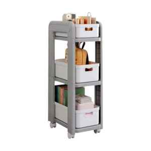 Πλαστική ραφιέρα τροχήλατη 3 επιπέδων - 5301-3 - 915138