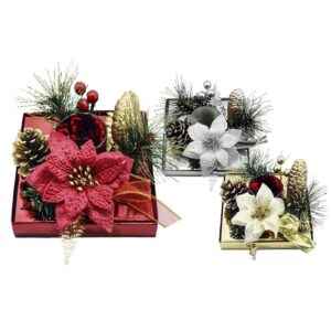 Κηροπήγιο με Κλωνάρια 15x9cm Xmasfest 1131267