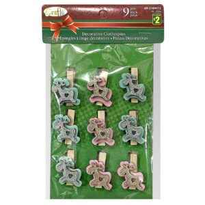 Μανταλάκια Xmas Ελάφι 9τεμ 4cm Xmasfest 1131577