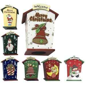 Κουμπαράς Ξύλινος Σπίτι 11,5x9x6cm Xmasfest 1131594