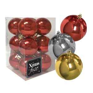Μπάλα Γυαλιστερή πακ=12τεμ φ4 ø4cm Xmasfest 1131709