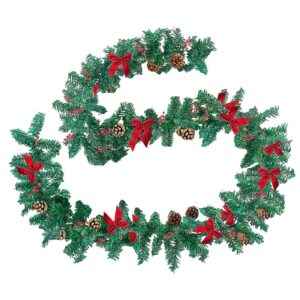 Γιρλάντα Στολισμένη Σκληρή με Φιόγκους, Κουκουνάρια, Berries ø:20cm Y:2,7m Xmasfest 1131820