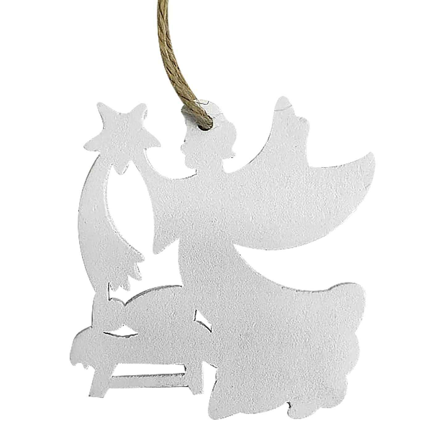 Στολίδι Ξύλινο Άγγελος Φάτνη 7cm Xmasfest 1132516