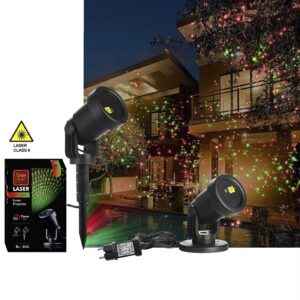 Προτζέκτορας Laser με Προγράμματα Καλύπτει Επιφάνεια 400+m2 Xmasfest 1132538
