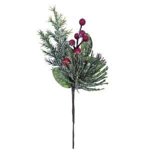 Κλωνάρι Πεύκο Χιονισμένο με γκι 30x15cm Xmasfest 1132580