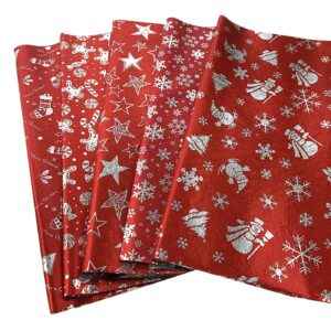 Χαρτί Συσκευασίας Πολύ Λεπτό Κόκκινο με Σχέδια 70x100cm 100x70cm Xmasfest 1132695