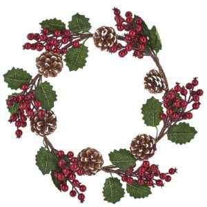 Στεφάνι με γκι & Κουκουνάρια ø40cm Xmasfest 1132859