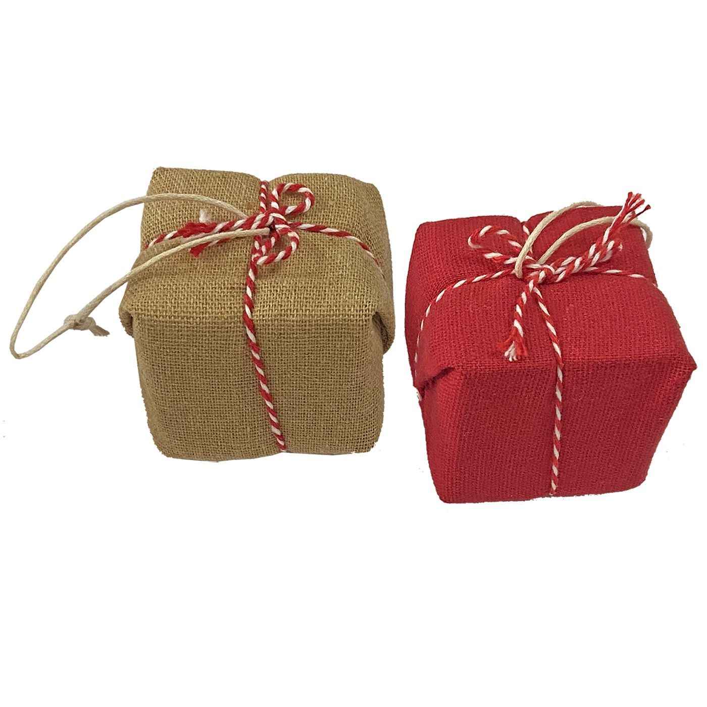 Στολίδι Κρεμαστό Δωράκι Τσουβάλι 5x5x5cm Xmasfest 1133047