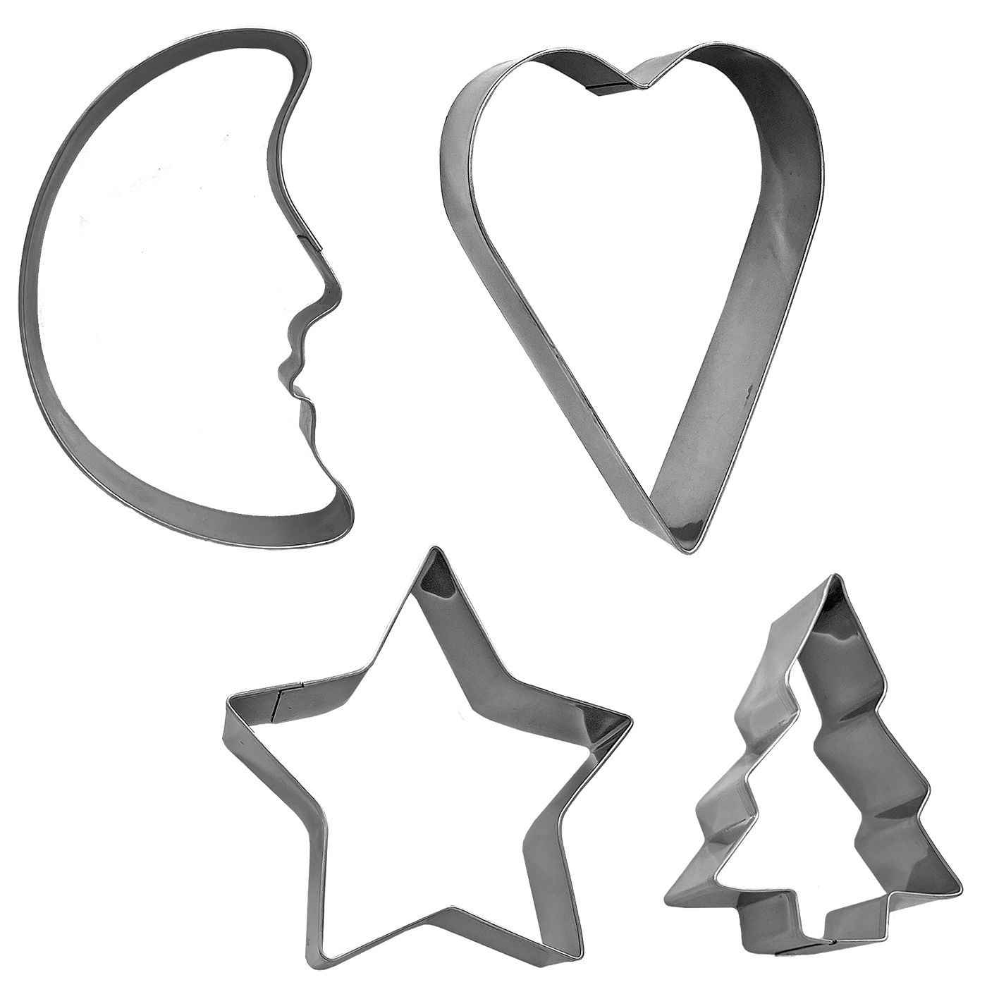 Φορμάκια Κουπ πατ Μεταλλικά σετ=4 τεμ 5,5cm Xmasfest 1133083