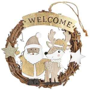 Στεφάνι Κλαδιών Άγιος-Τάρανδος 17x17cm Xmasfest 1133159