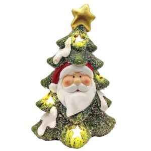 Κεραμικό Χριστουγεννιάτικο Δέντρο Άγιος με led 20,5x14x9cm Xmasfest 1133343