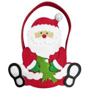 Καλάθι Τσόχινο Άγιος Βασίλης 16x15x6cm Xmasfest 1133408